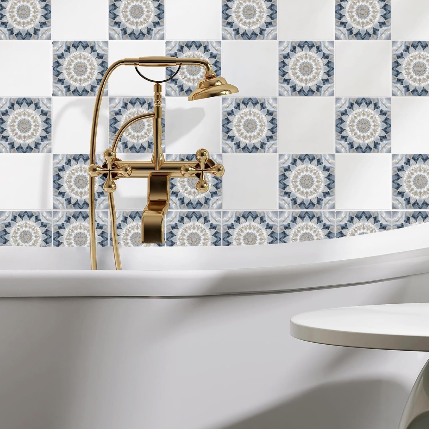 Wall Tiles Peel and Stick Waterproof – 24 Pcs (6×6 Inch) Wall Stickers Backsp…