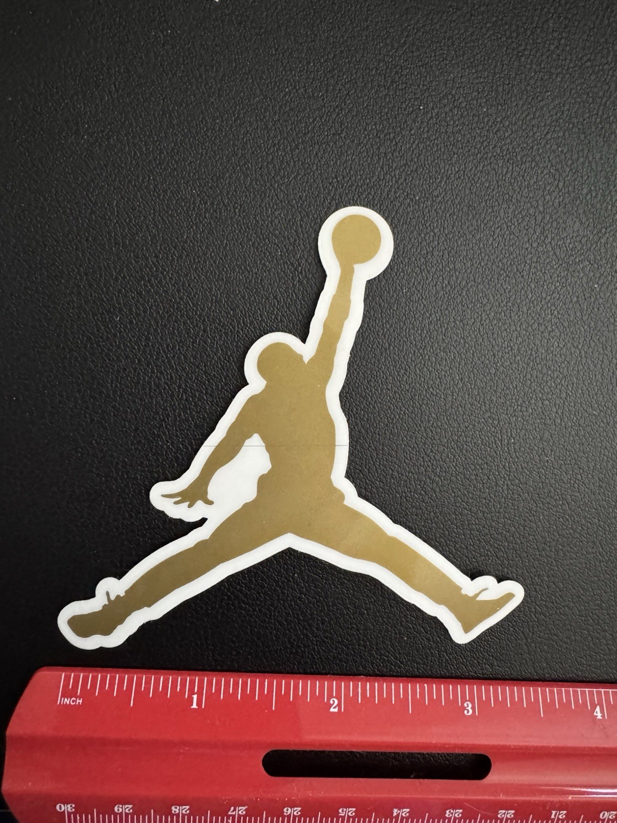 Authentic Air Jordan Jumpman Sticker (Approx 3.5" x 3.5") Nike Gold Flight Logo