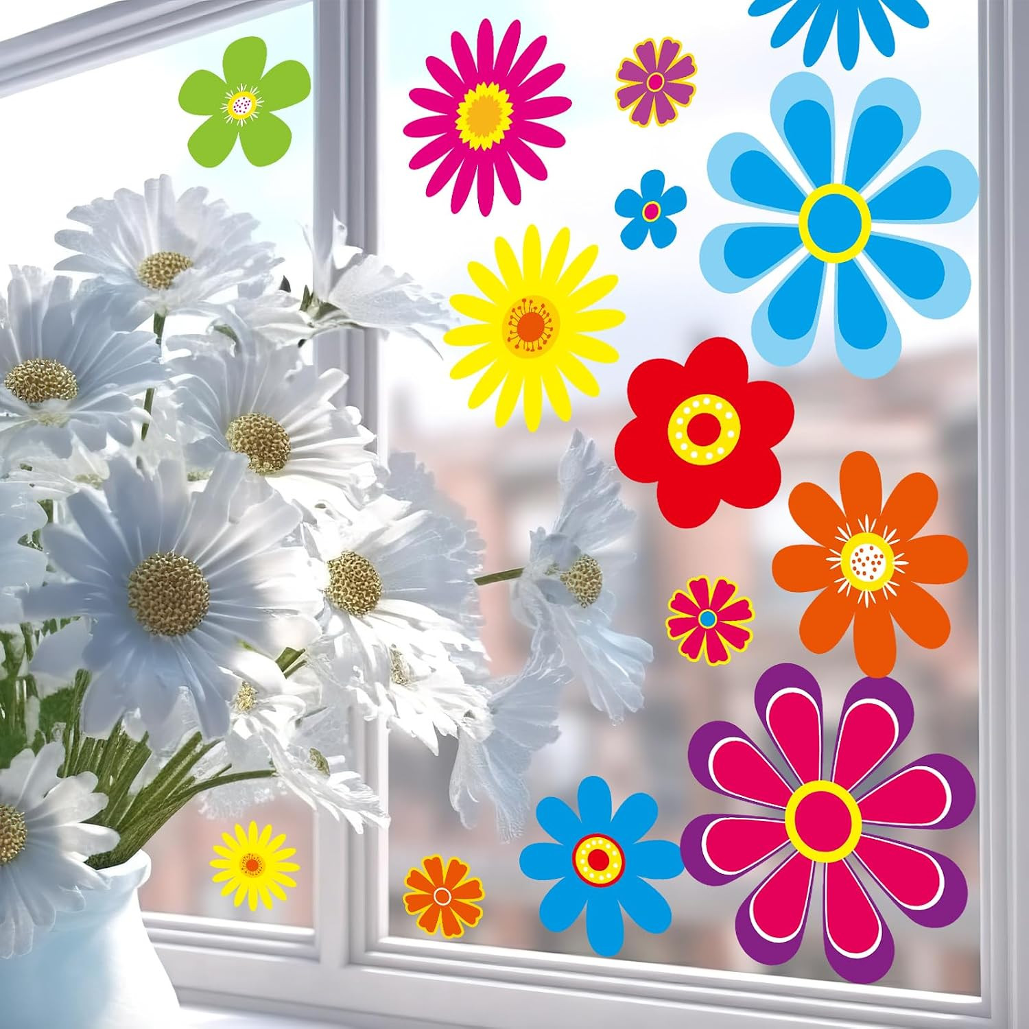 Fancy Land Flower Stickers Daisy Decals for Car Truck Decoration 180Pcs | Vinyl
