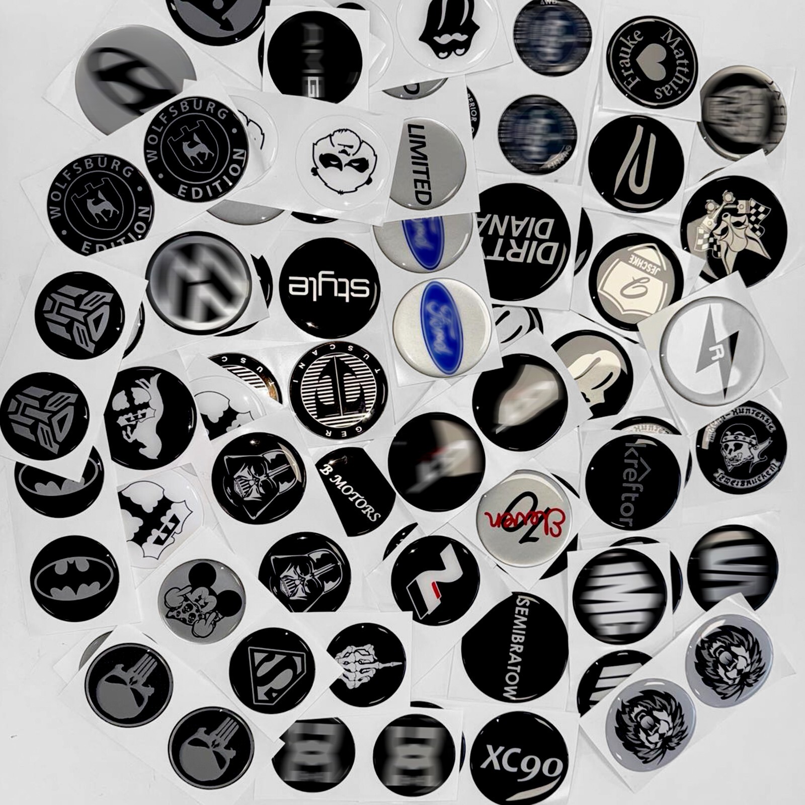 Custom-Made 3D Domed Stickers – UV & Weatherproof Resin Labels – EU Quality