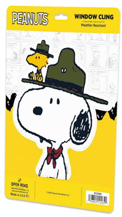 Peanuts Camp Snoopy Adhesive Vinyl Decal – Fun Snoopy and Woodstock Sticker for