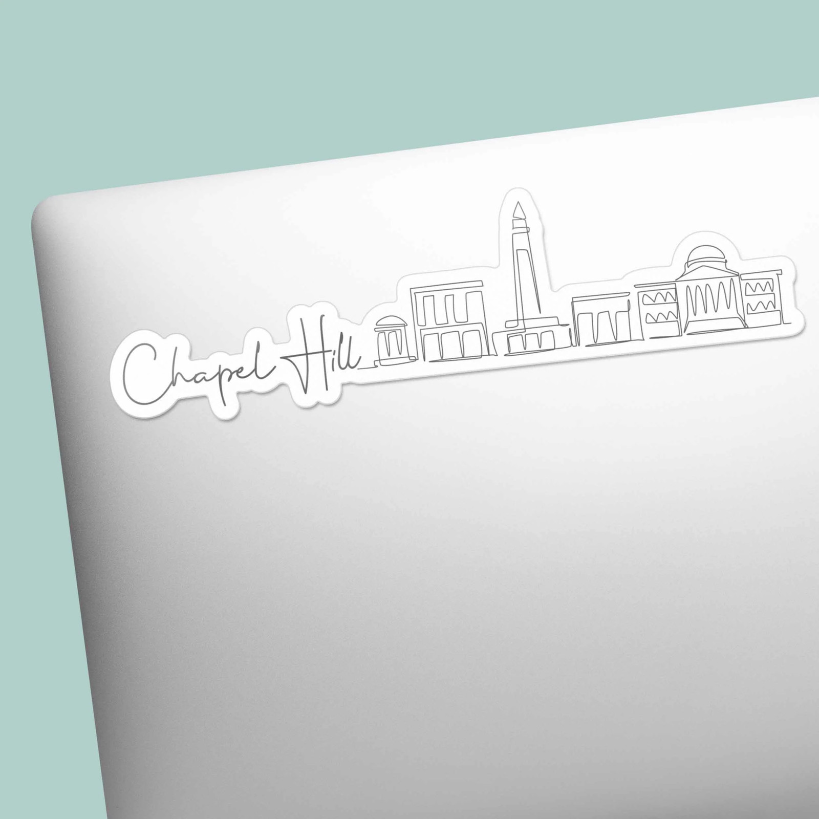 Chapel Hill North Carolina Skyline Sticker – Cute Decal for Water Bottle, Laptop