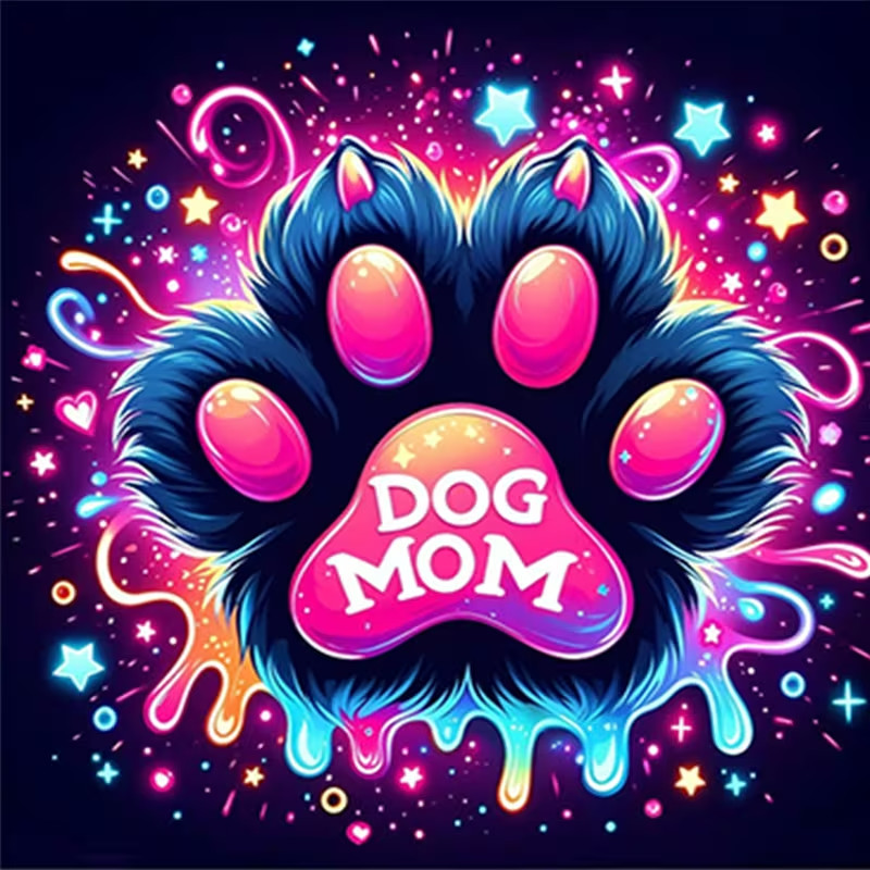 Colorful dog mom Laptop Wall Mirror Cup Tumblr Locker Bin