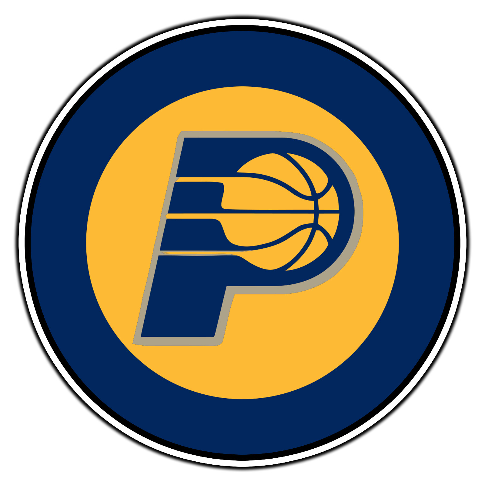Indiana Pacers Logo #9 Basketball Sticker Waterproof Vinyl Decal DieCut