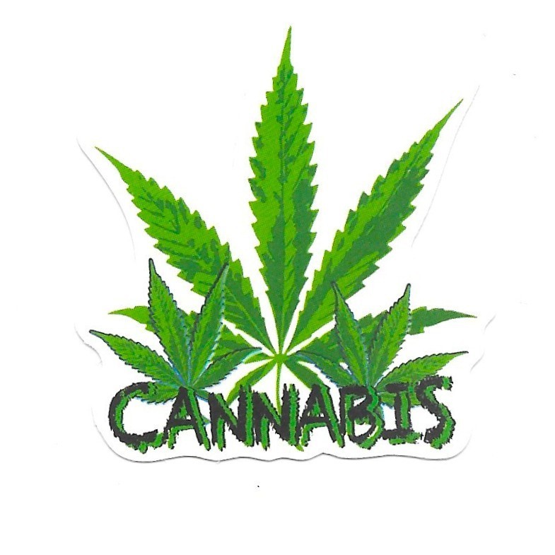 Cannabis Leaves Vinyl Sticker Weed Logo Decal Pot Leaf 420 Stoner Gift Art Green