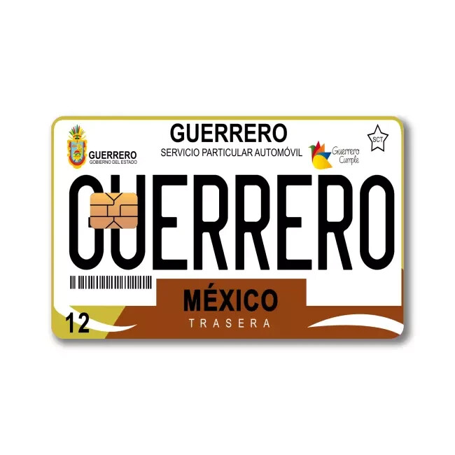 Mexican License Plate Sticker (4-Pack) | CHOOSE STATE | Mexico Placa Card Skin D