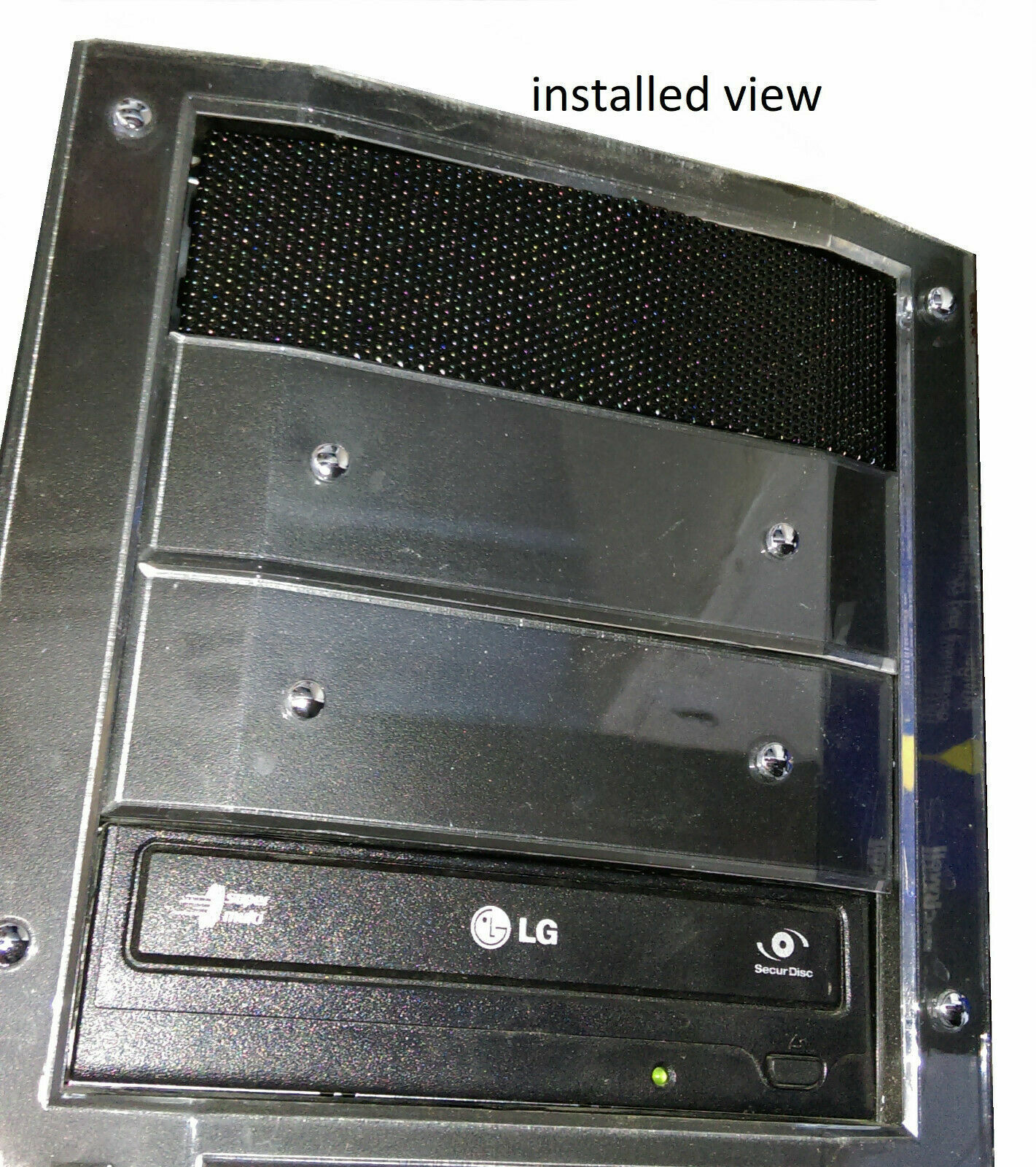 Black Front Panel to Cover Desktop Tower PC Empty 5.25" DVD/CD ROM Drive Bay