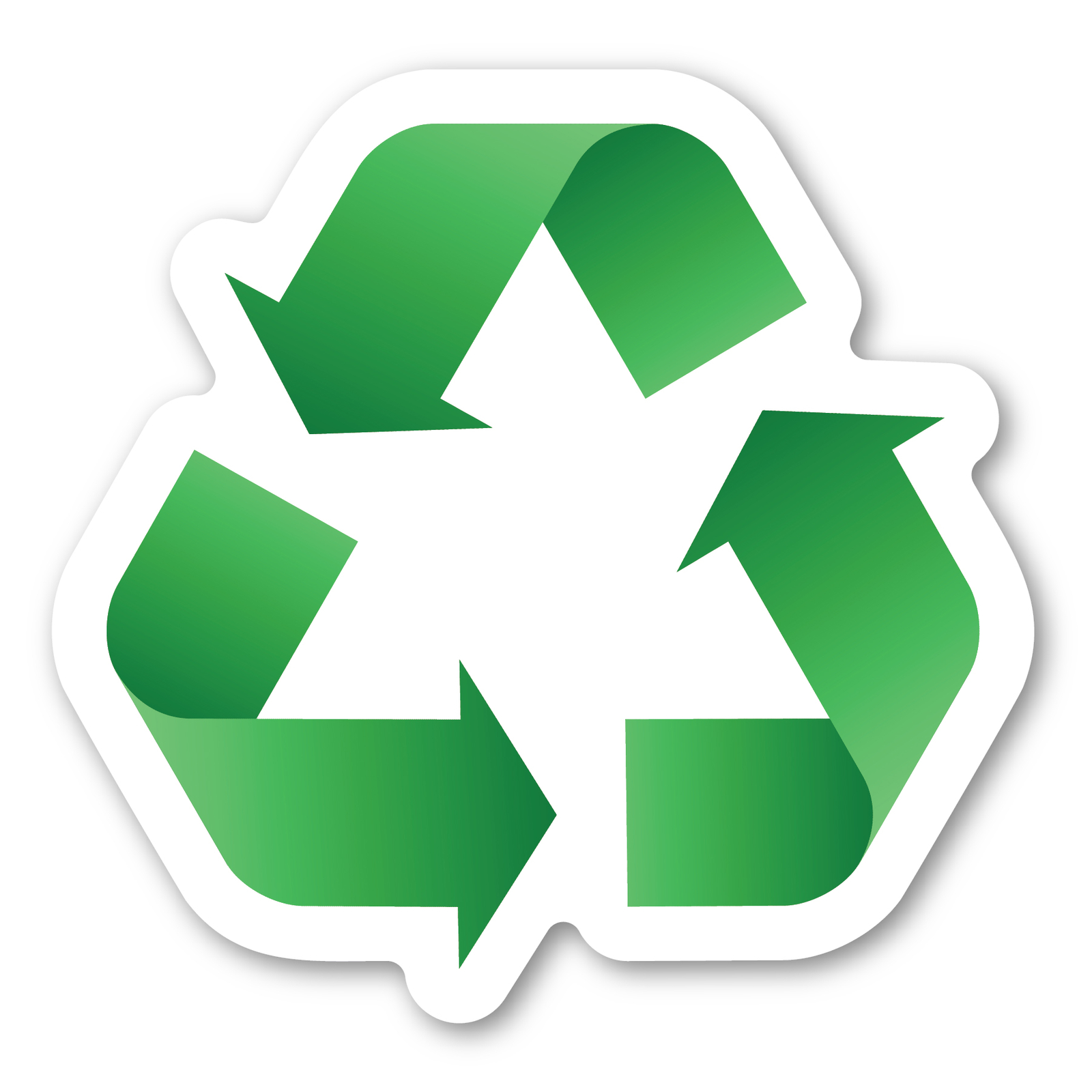 Recycle Green Arrows Symbol – 3.4 Mil Adhesive Decal