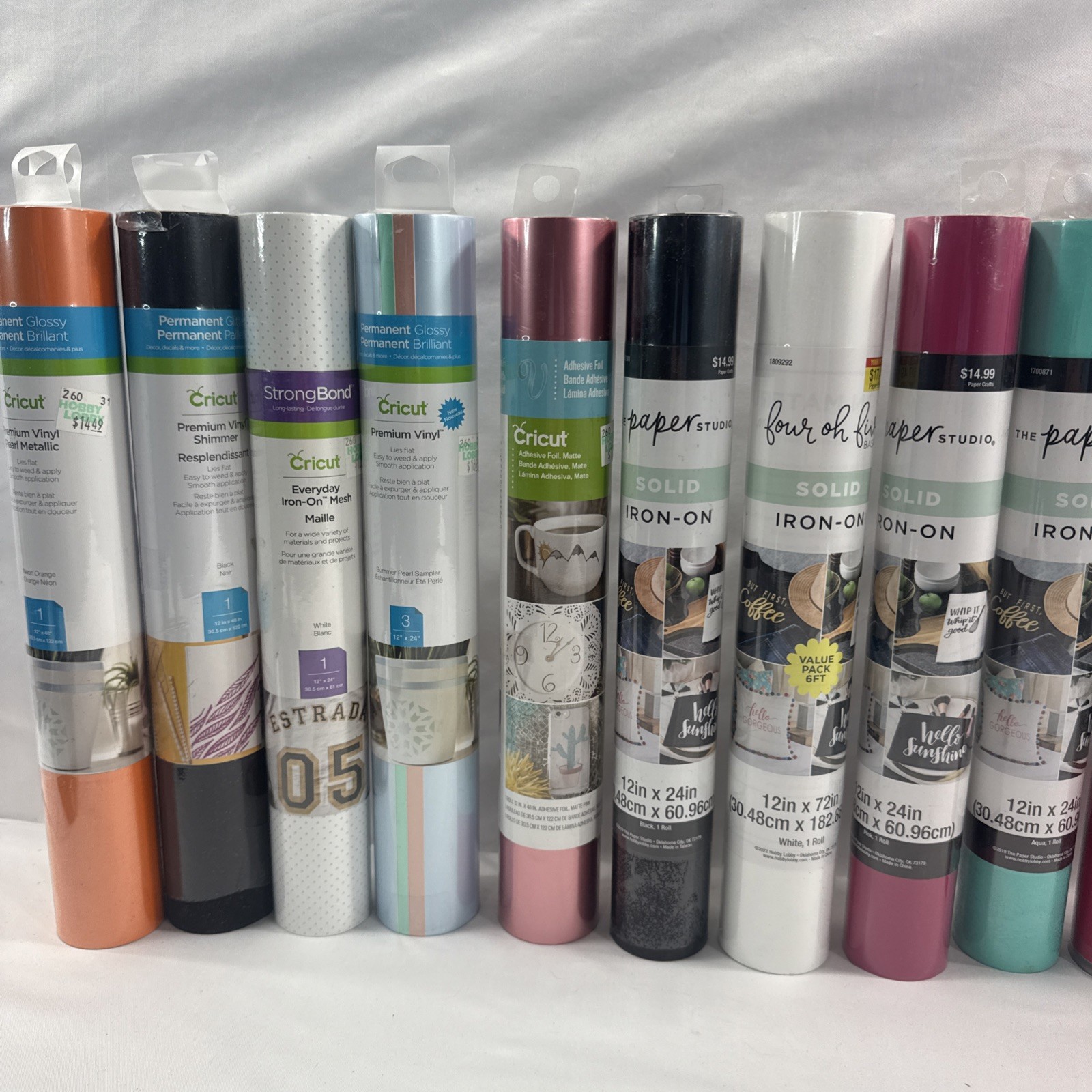 Cricut Premium Vinyl Roll Lot – Assorted Premium Vinyl Rolls, Multiple Rolls