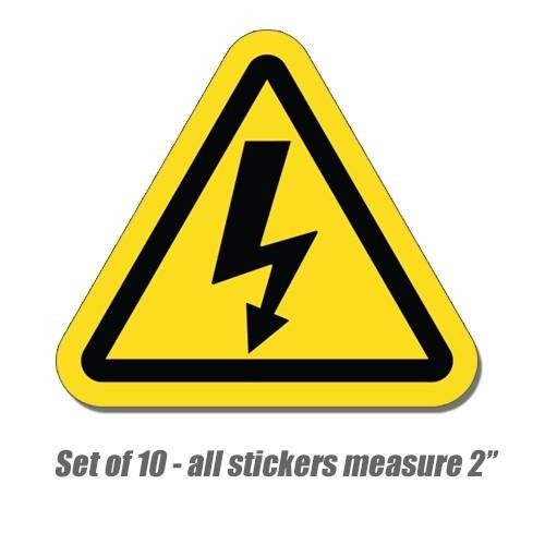 High Voltage Electrical Sticker Shock Hazard Decal Warning Vinyl Danger Caution