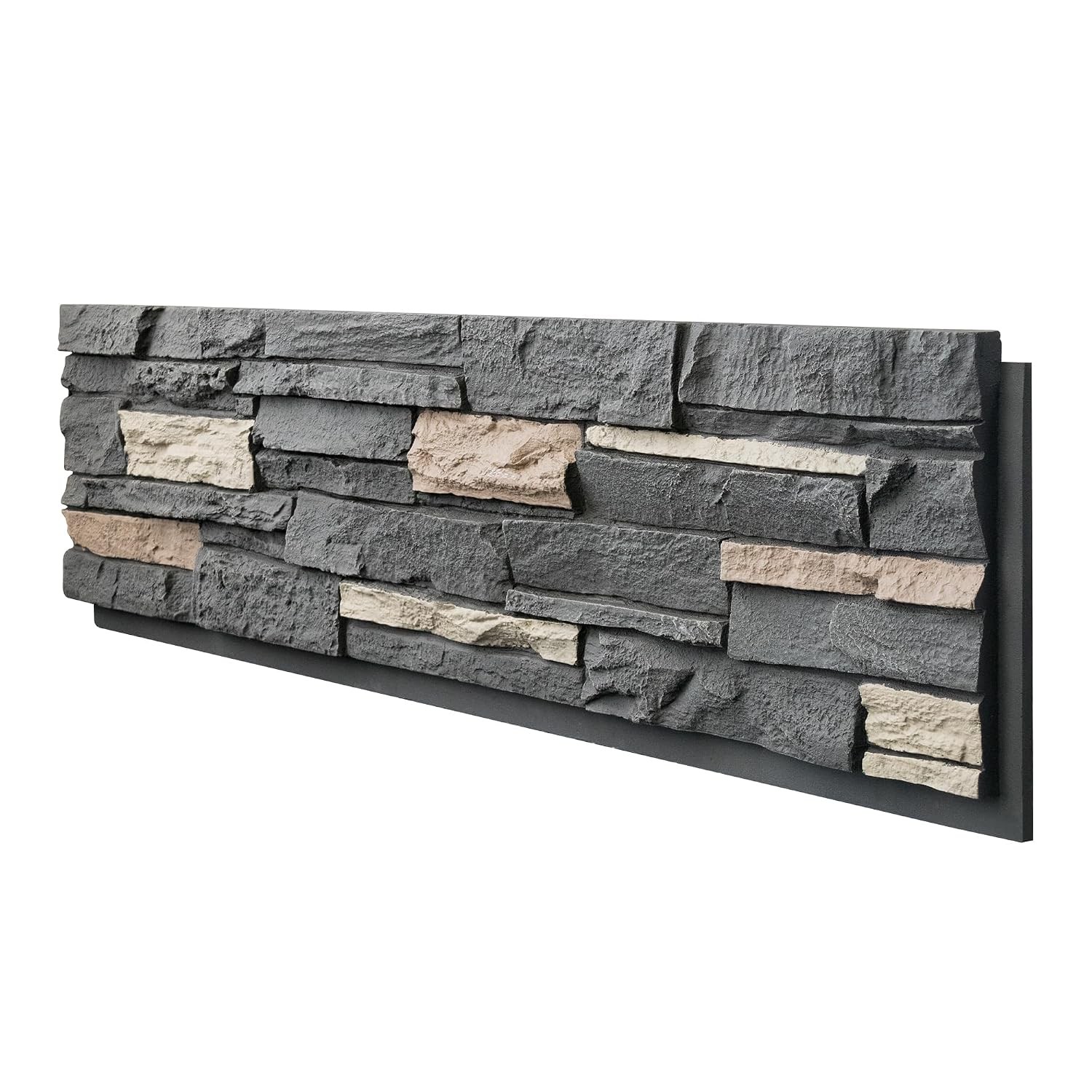 1-Pack Faux Stone Wall Covering Panels Interior & Exterior Decor PU Stone Veneer