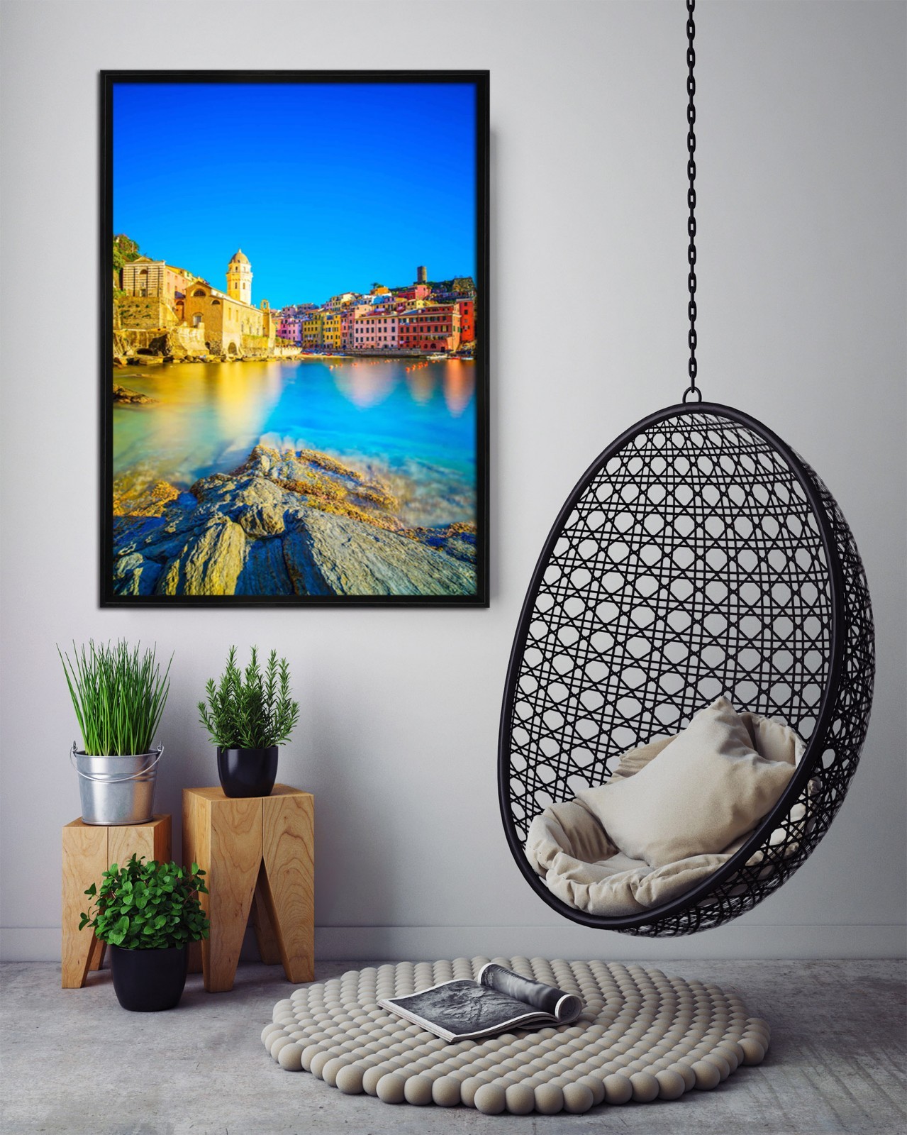 3D City River 445 Fake Framed Poster Home Decor Print Painting Unique Art