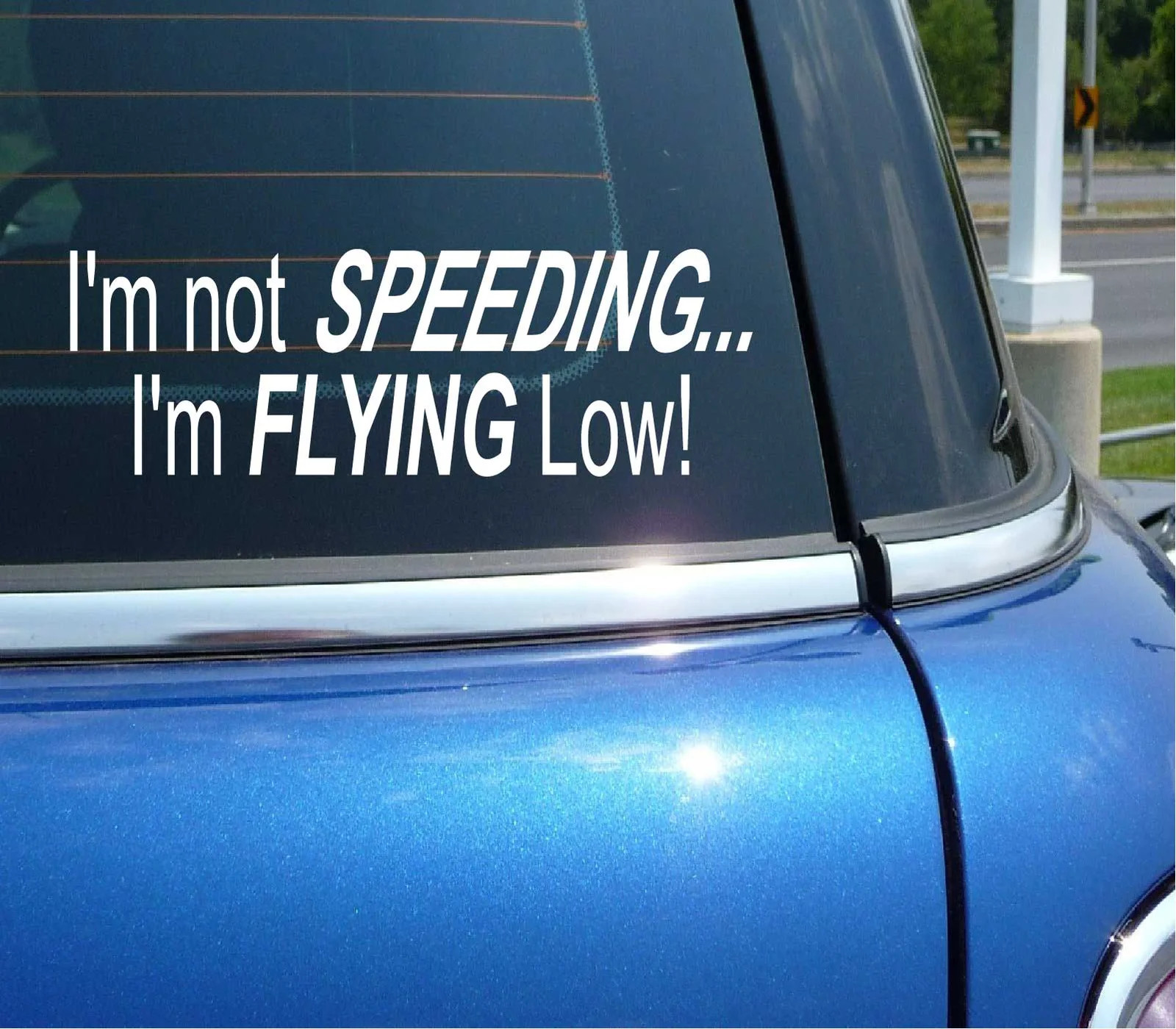 I'M NOT SPEEDING I'M FLYING LOW AIRPLANE PLANE DECAL STICKER ART CAR WALL DECOR
