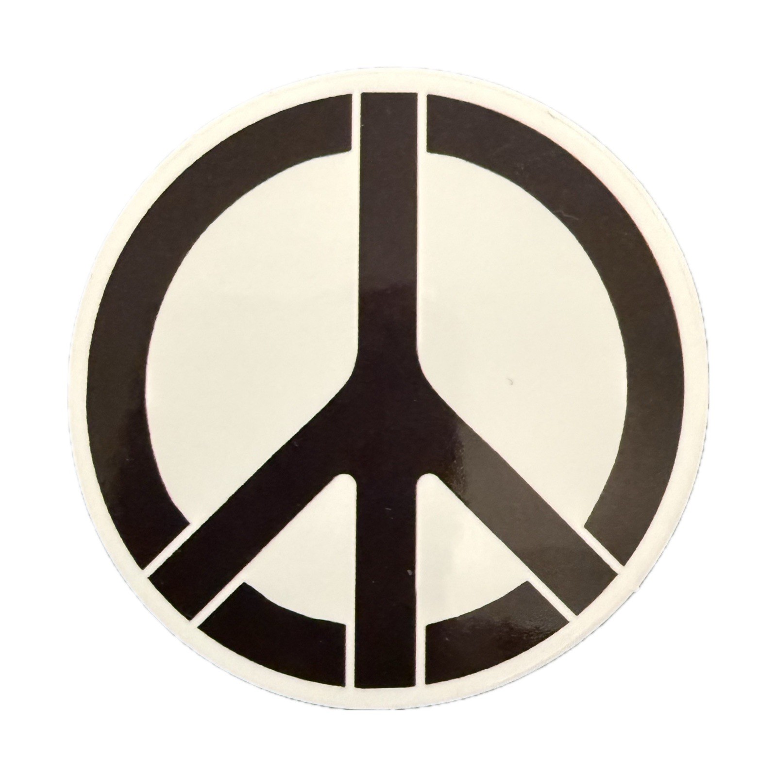 Classic Peace Sign Sticker Black & White Retro Hippie Vinyl Decal Symbol