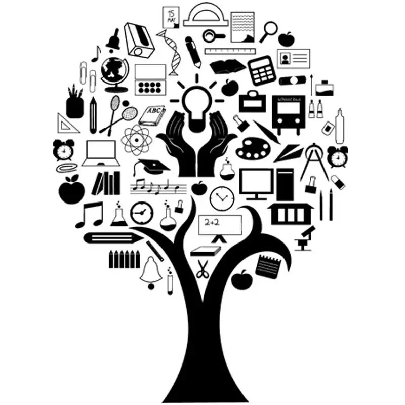 Book Tree Wall Stickers Reading Library Bookstore Science Experiment Stickers