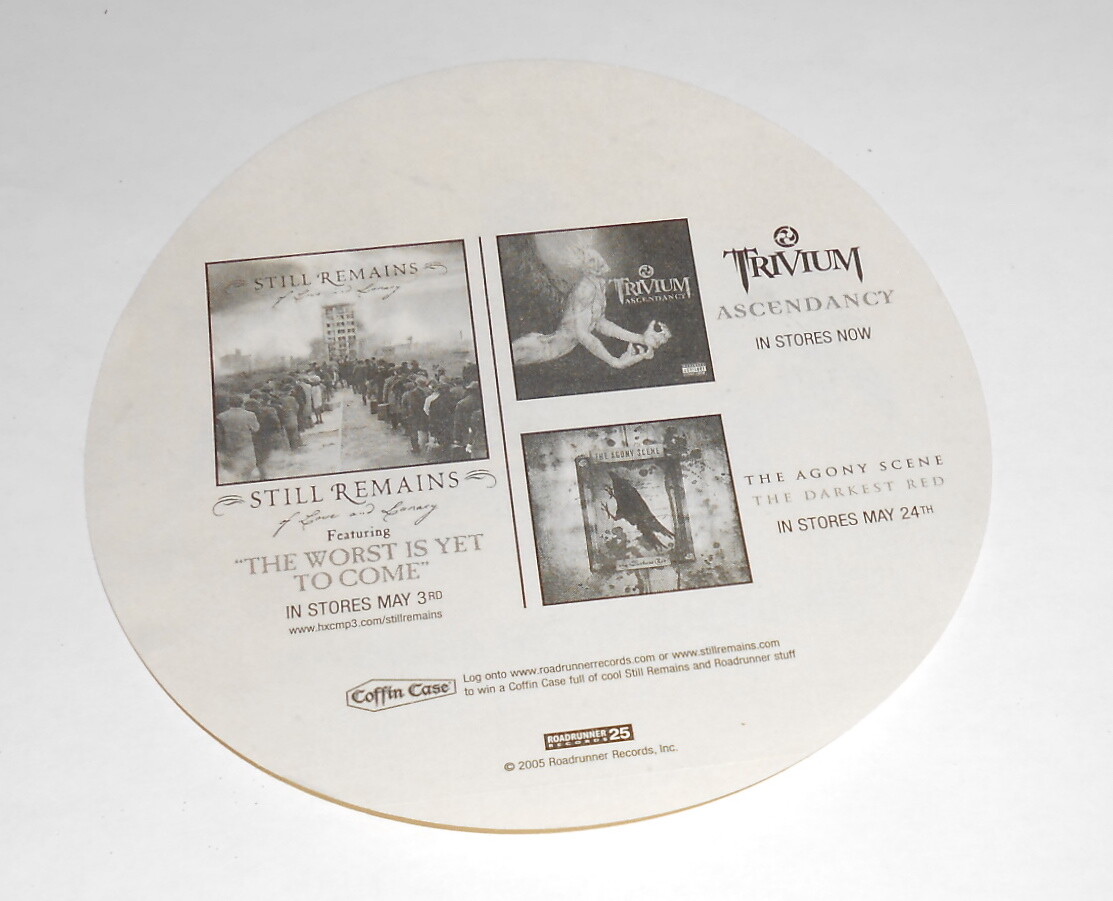 Still Remains of Love and Lunacy Sticker Original Promo (circle) 5“ RARE Large