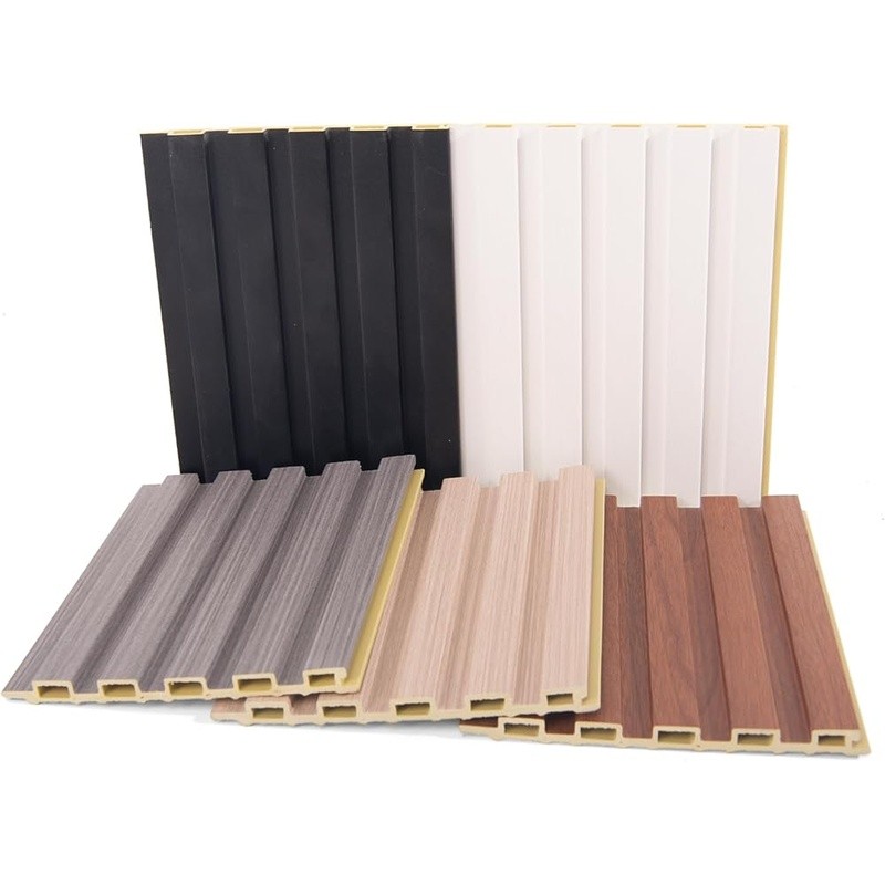 WPC Wall Panels Slat Design Easy DIY Waterproof Fire Rated Soundproof Durable US