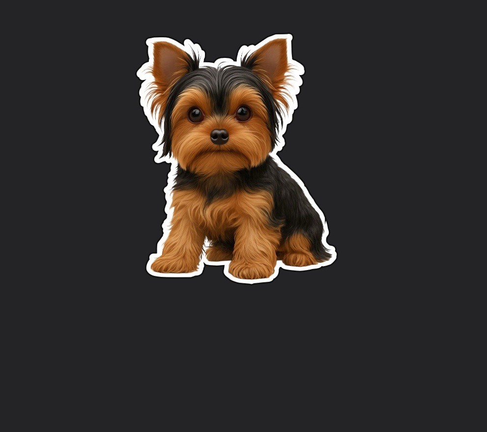 New 3” Tall Yorkie Dog Puppy Vinyl Decal Sticker Waterproof