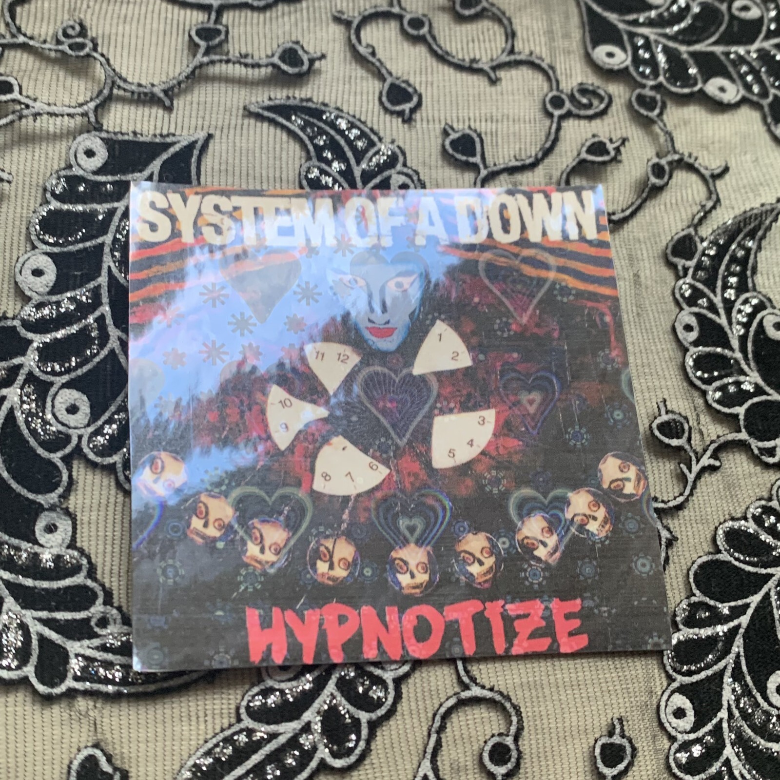 system of a down hypnotize album vinyl sticker, holographic waterproof decal