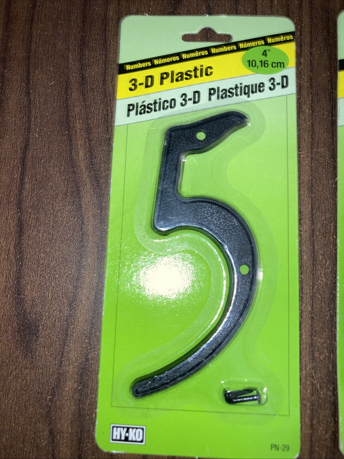 Hy-Ko Black 4” 3-D Plastic House Number 5 And 6 Nails Included