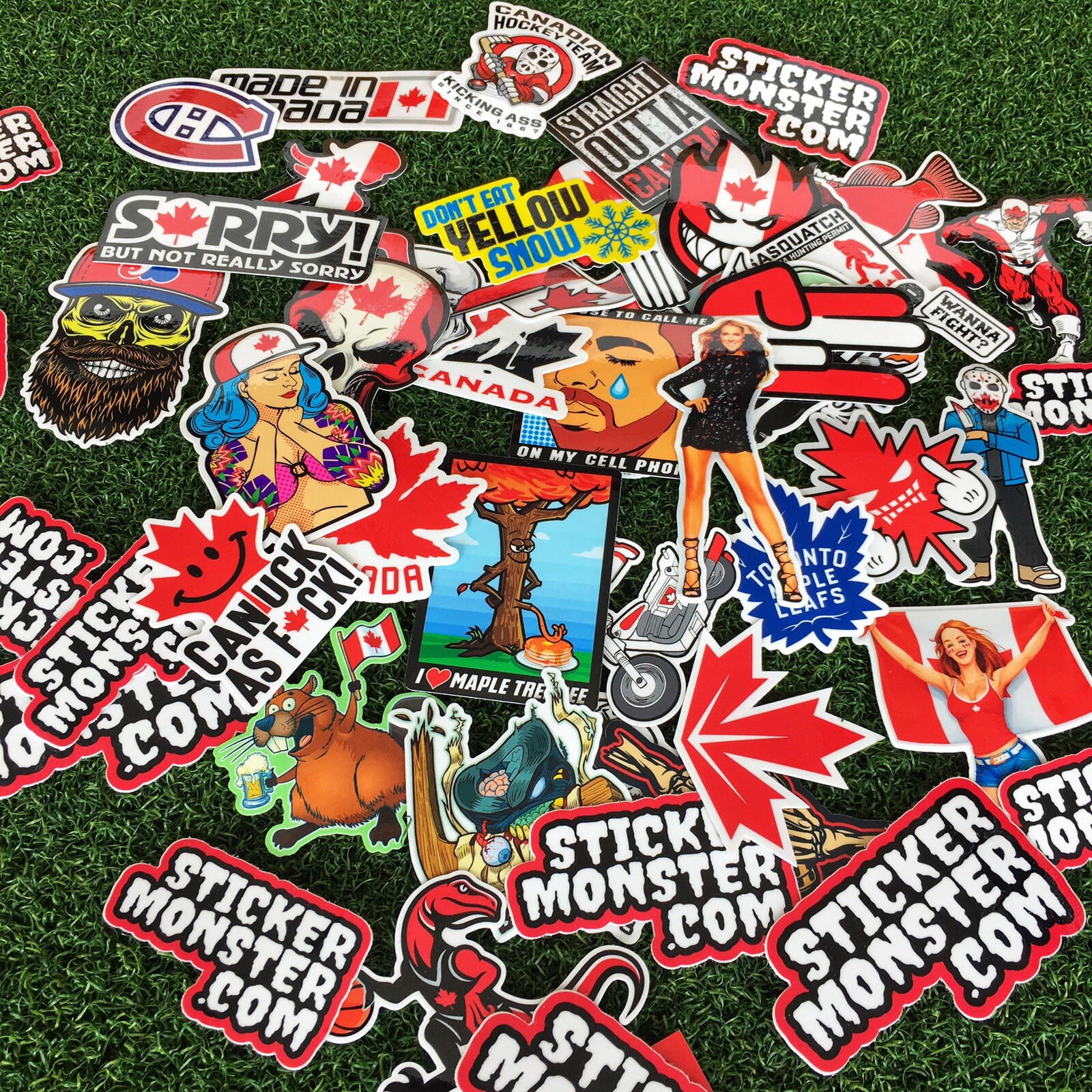 CANADA PACK Hard Hat Stickers (40) HardHat Sticker & Decals, Canadian, Canuck