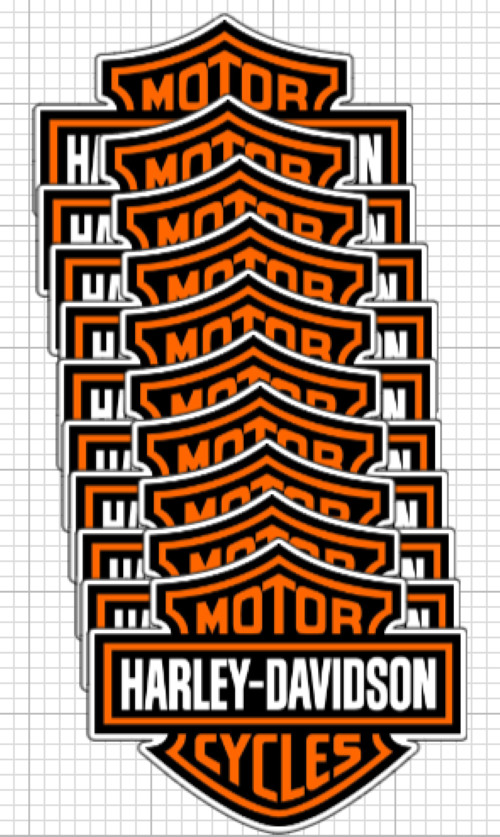 Harley Davidson Logo 10 Pc decal stickers