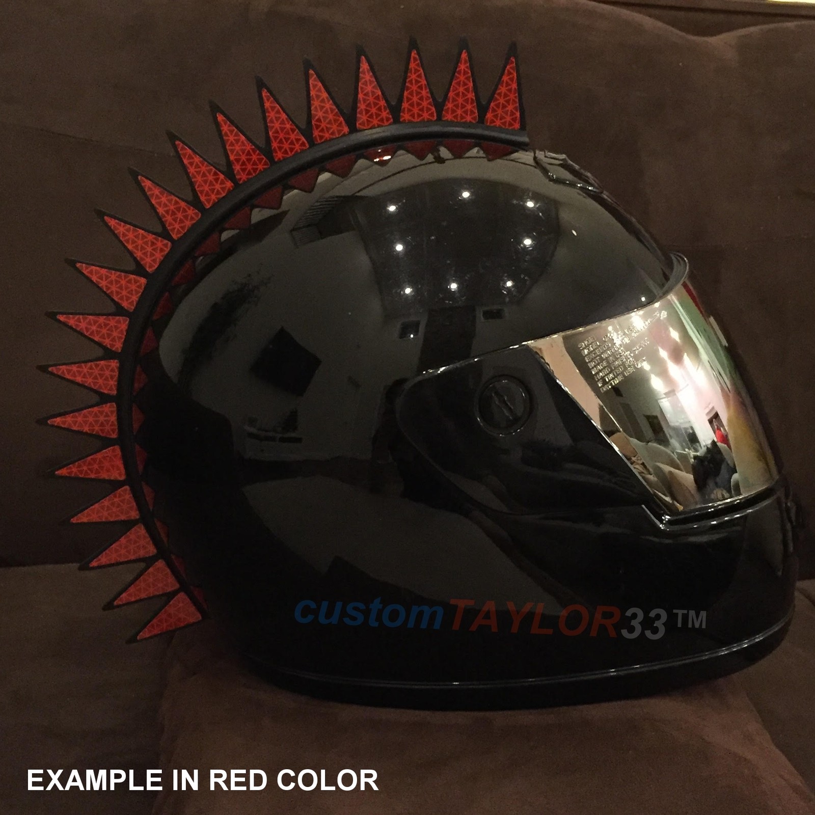 Reflective DECALS For Even-Spikes Rubber Helmet Mohawks Dirtbike Motorcycle Bike