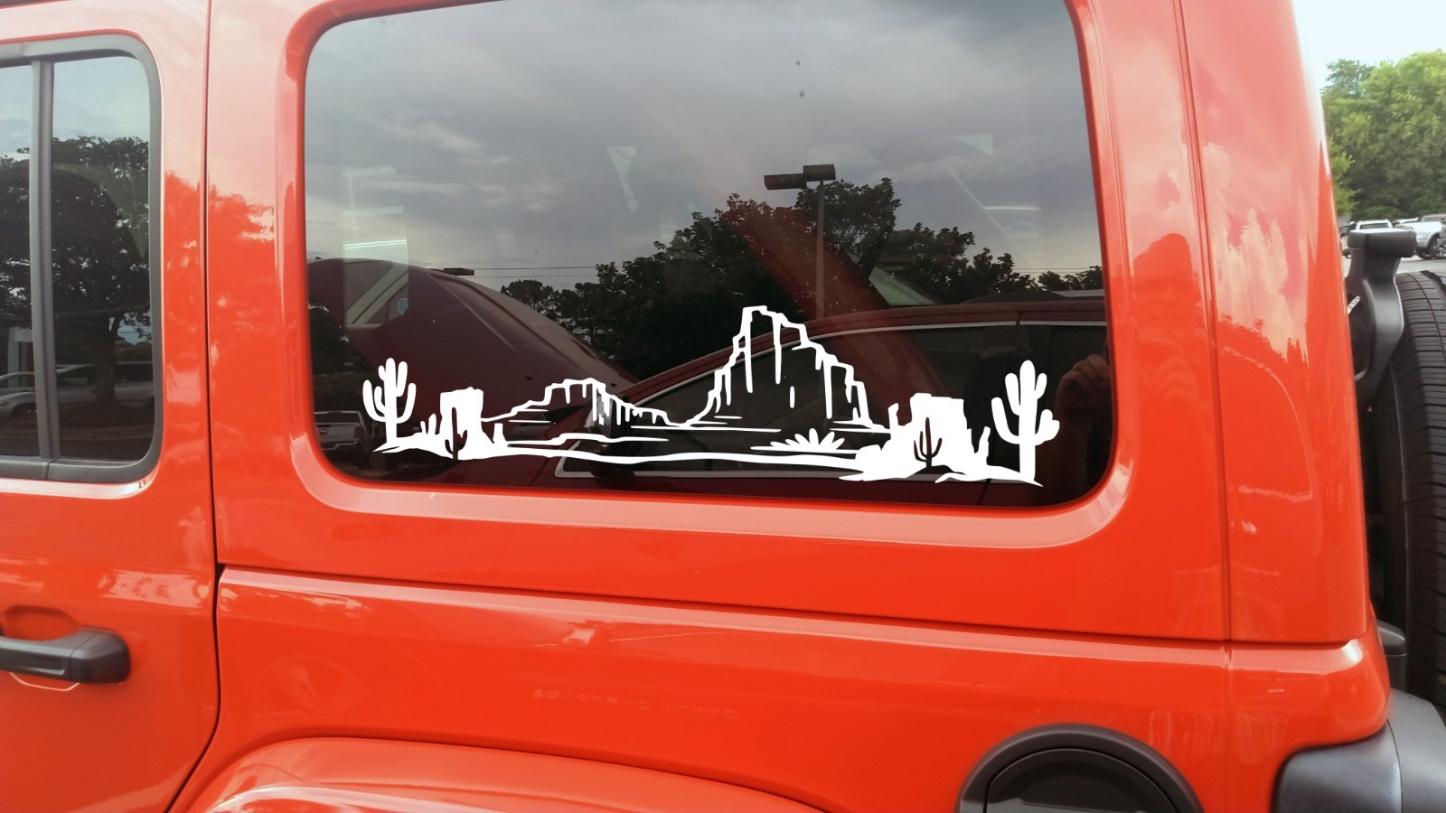 Desert Cactus Mesa Scene Vinyl Decal V15 Southwest Landscape RV Travel Trailer