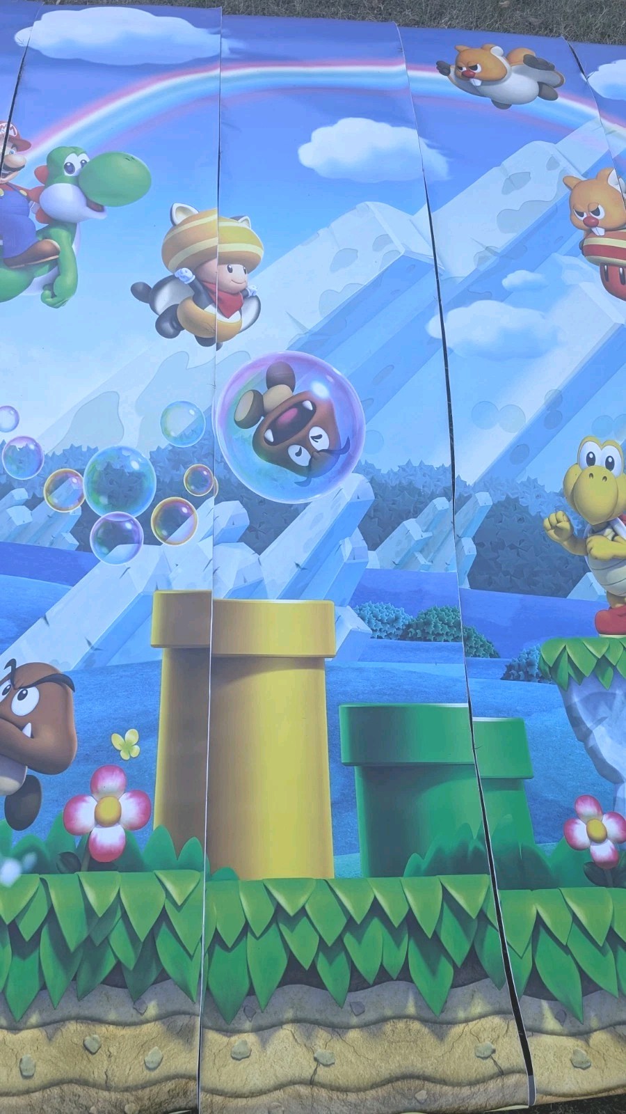 Super Mario Bros 13 Ft X 8 Ft Peel Vinyl Wall Decals Nintendo Mario Game Room,