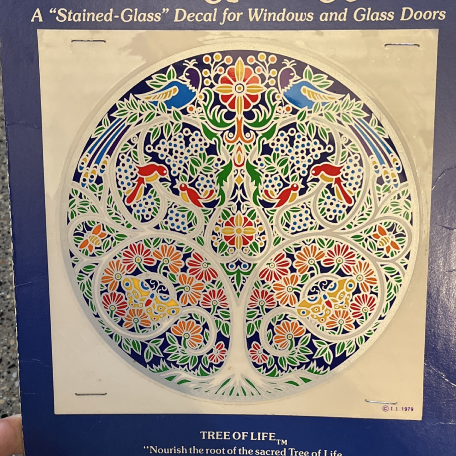 Vintage Illuminations Rainbow light Transparent Glass Window Decal Tree of Life