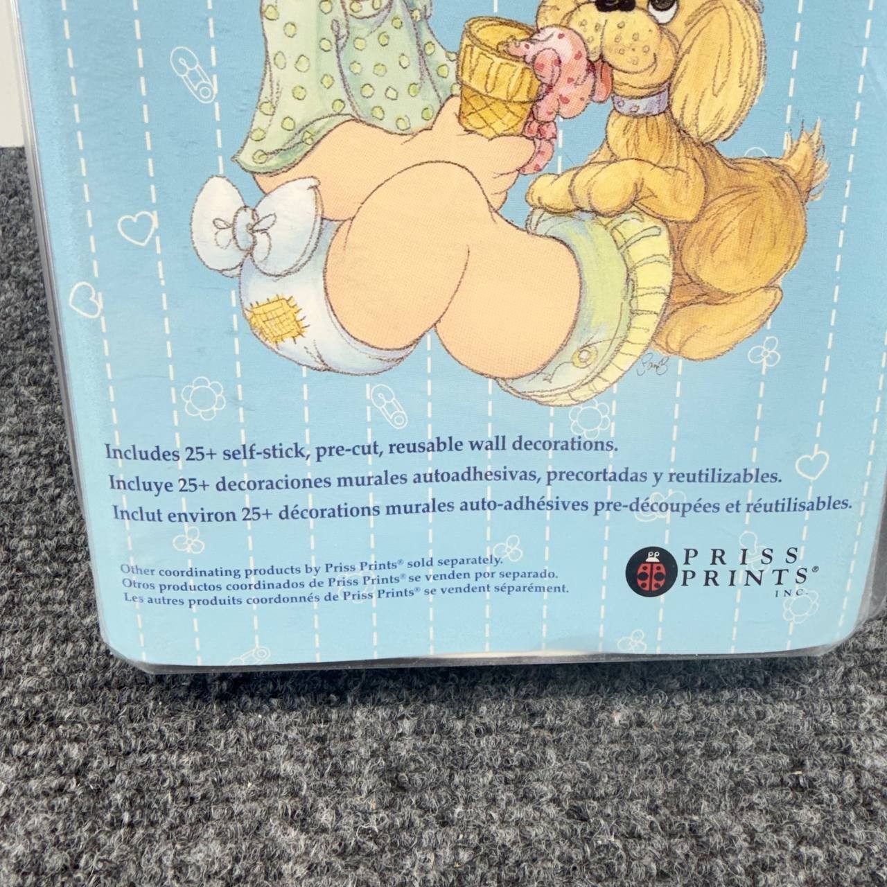 Precious Moments Priss Prints 40168 Jumbo Stick Ups Vintage Baby Wall Decals 25
