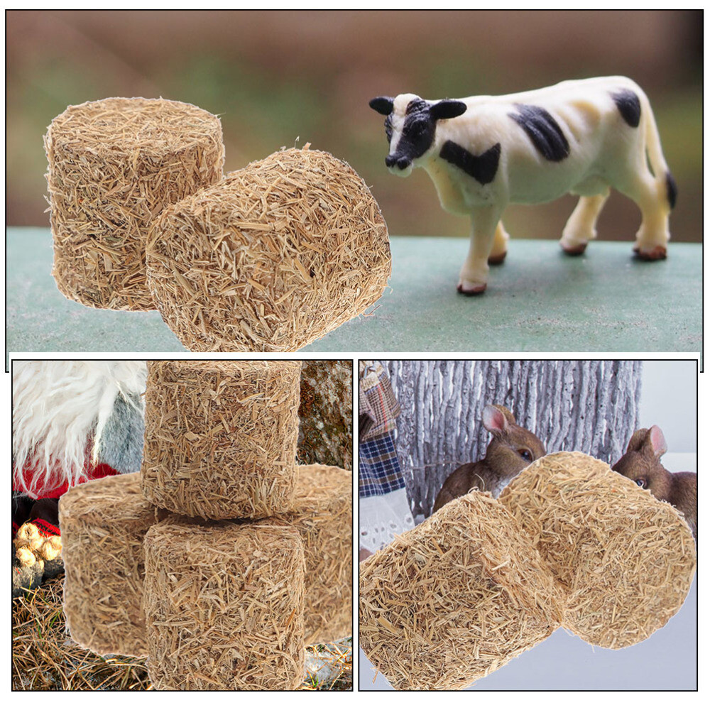 Mini Cylinder Bales Cube Bales Rectangular Bales Mini Hay Bales for Scene Decor