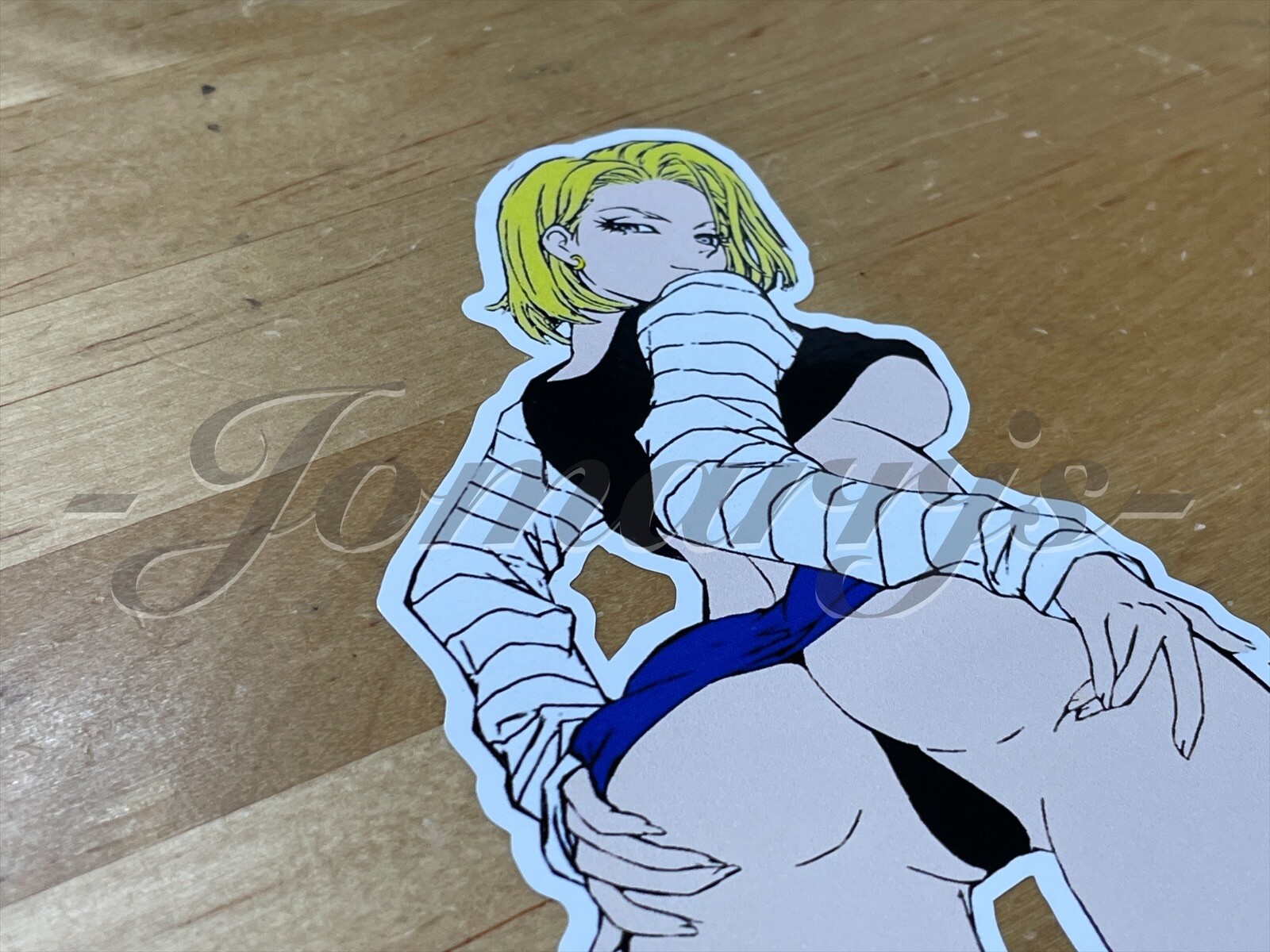Dragon Ball Z Anime Android 18 Sticker Decal Custom slap pinup girl lewd dbz 6
