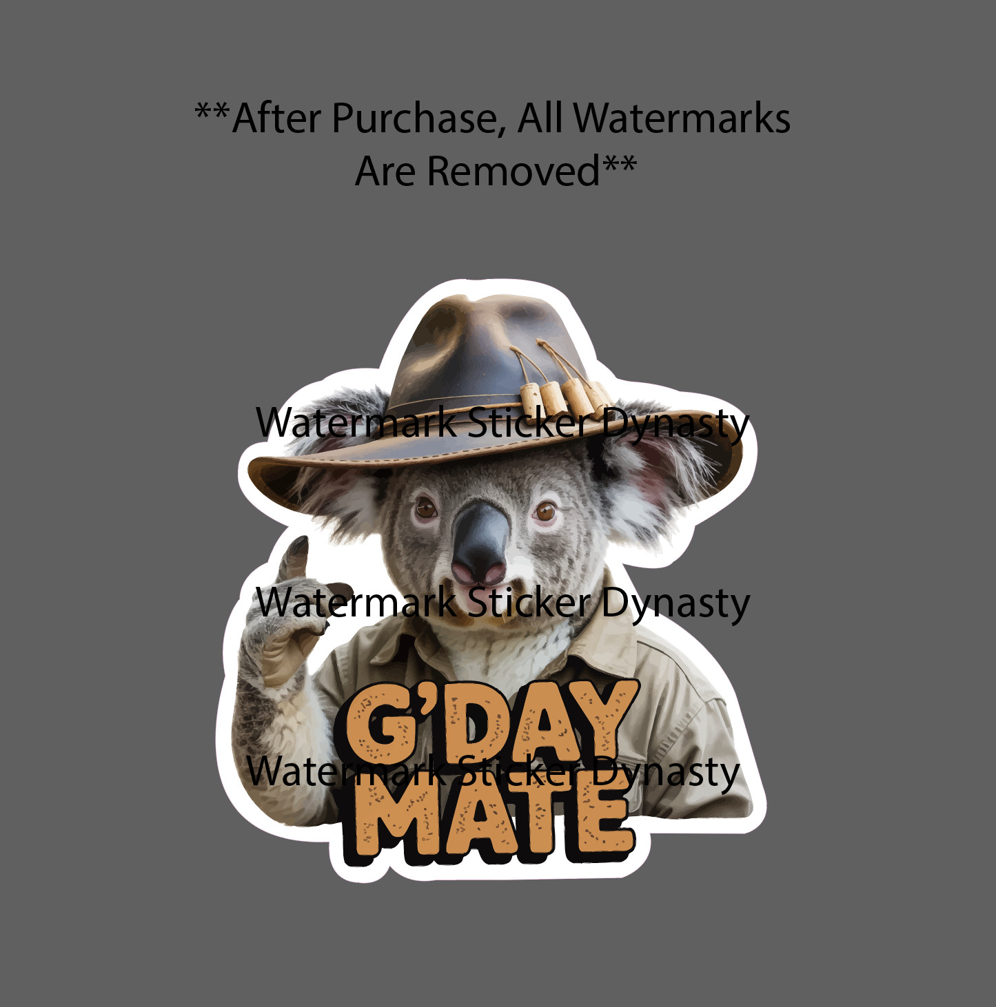 G'Day Mate Sticker Waterproof Decal Koala Aussie Outback Australia Gift NEW