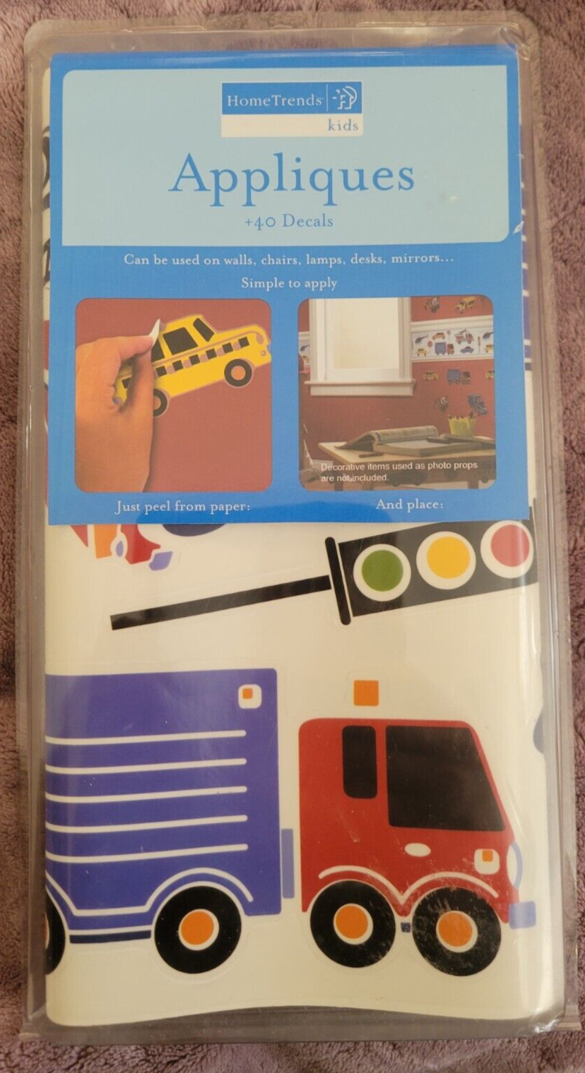 Home Trends Kids Appliques 40+ Decal Cars Trucks Bus Wall Room