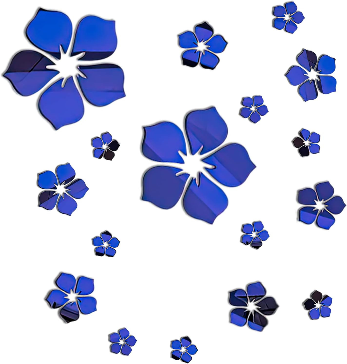 Acrylic Mirror Floral Wall Stickers Self Adhesive Mirror Wall Decor Removable Mi