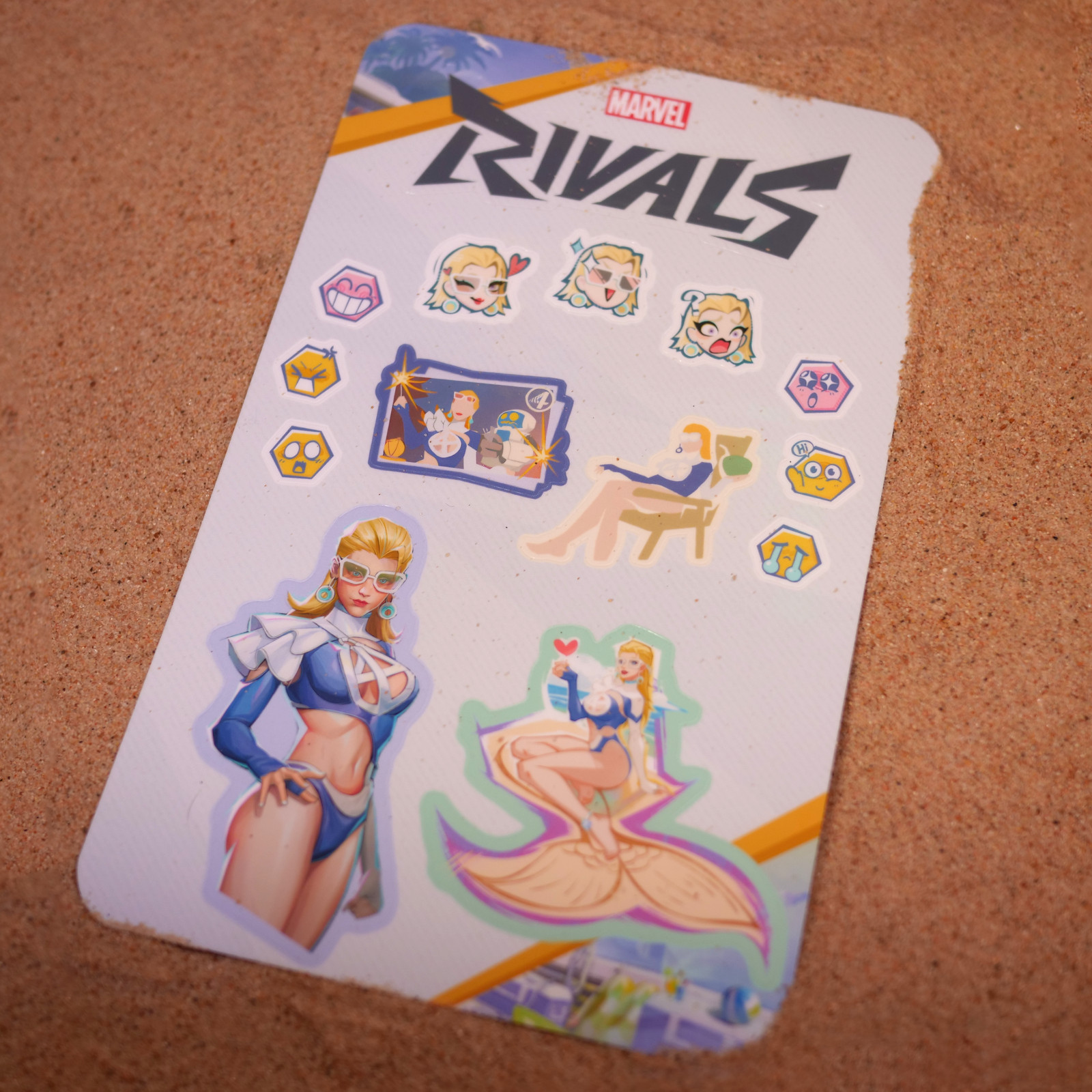 Marvel Rivals Invisible Woman Summer Skin Sticker Sheet