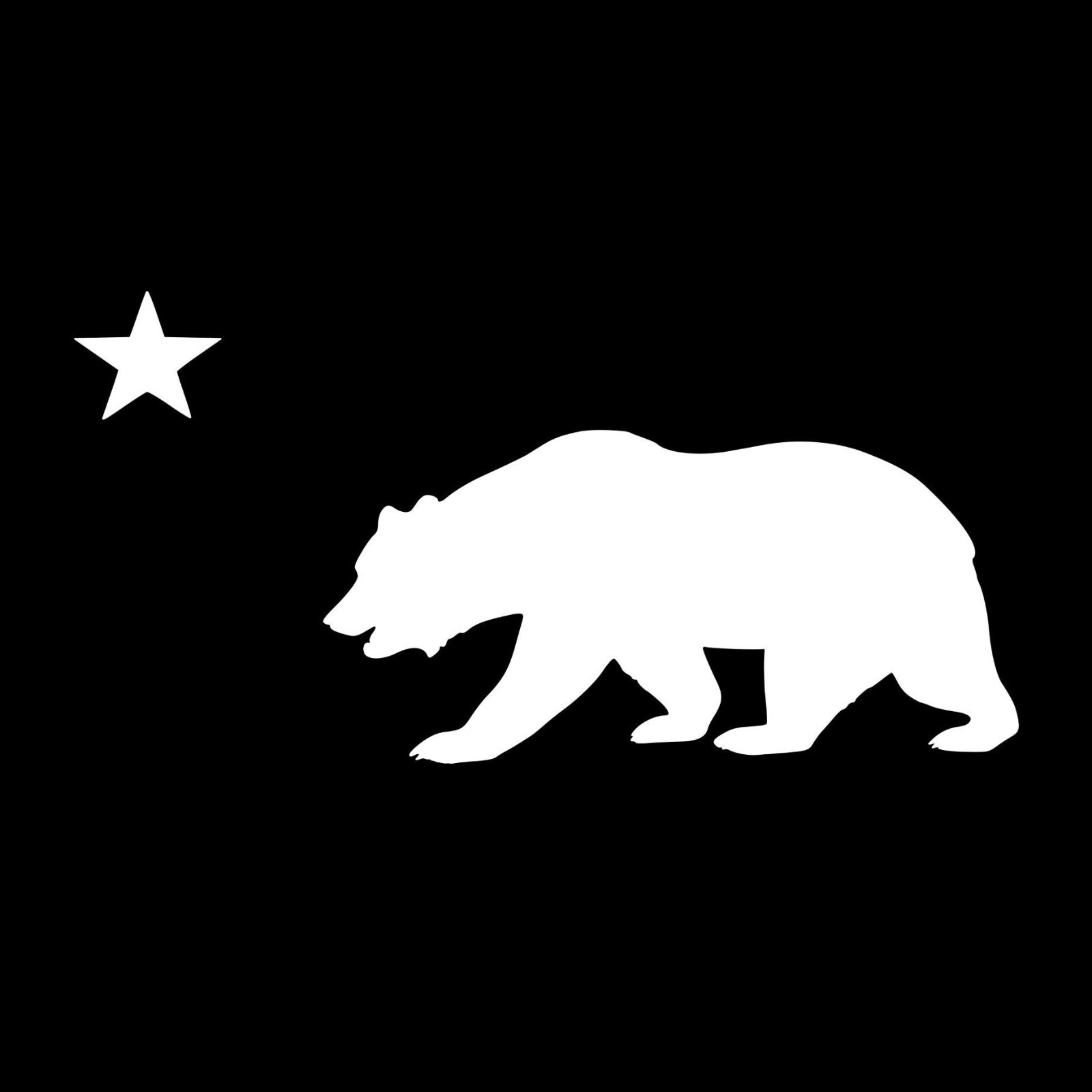 California Flag vinyl sticker decal car window Grizzly Bear Star