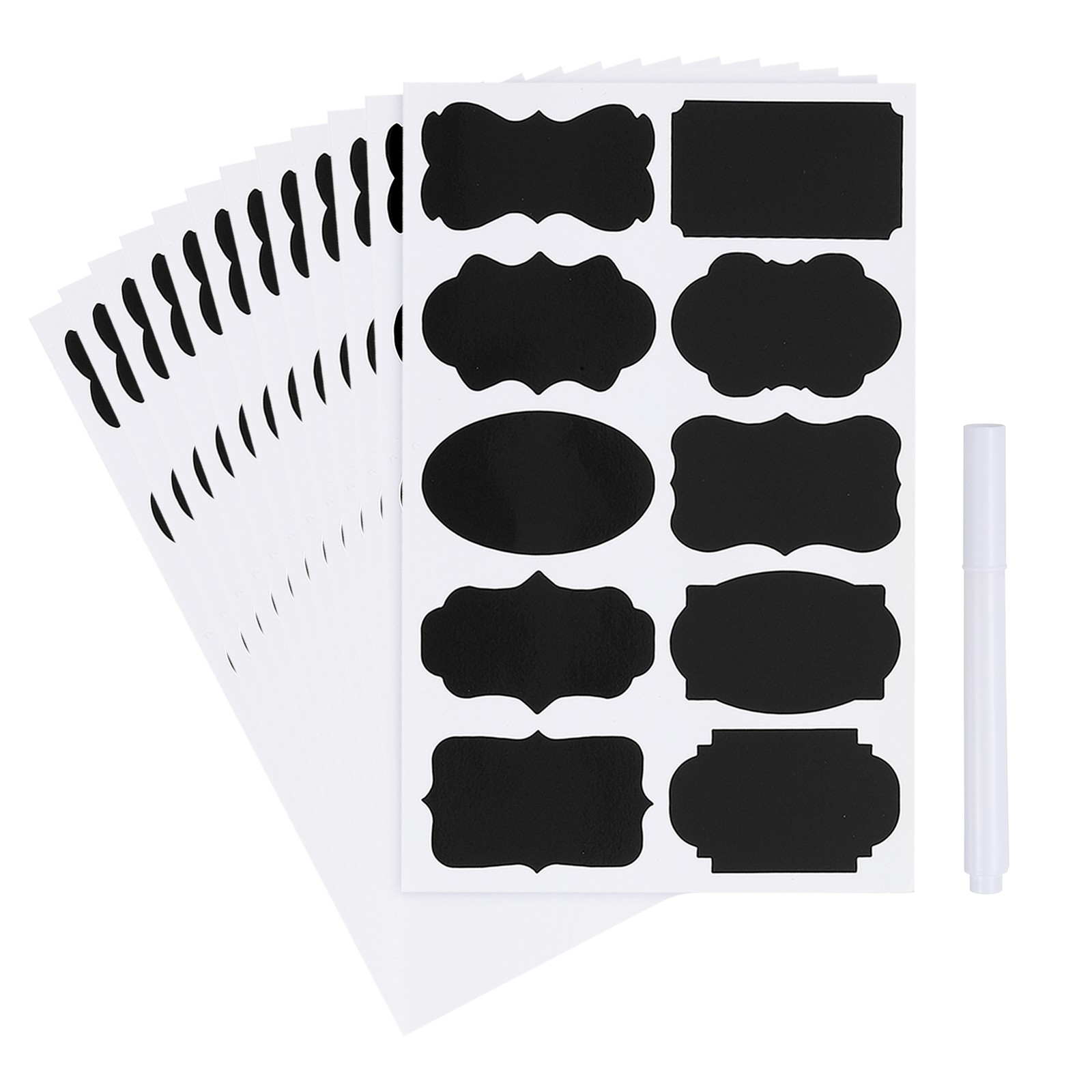 240 Pcs Chalkboard Labels for Jars, 2" x 3" Gift Stickers Labels, Black