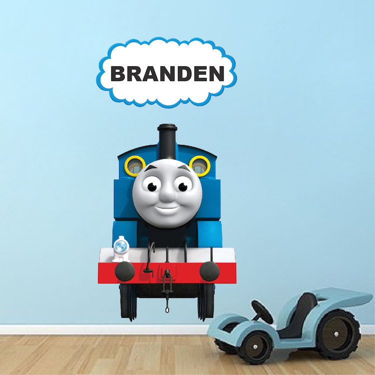 Thomas The Train Kids Room Wall Decal Thomas The Tank Engine Custom Name, n93