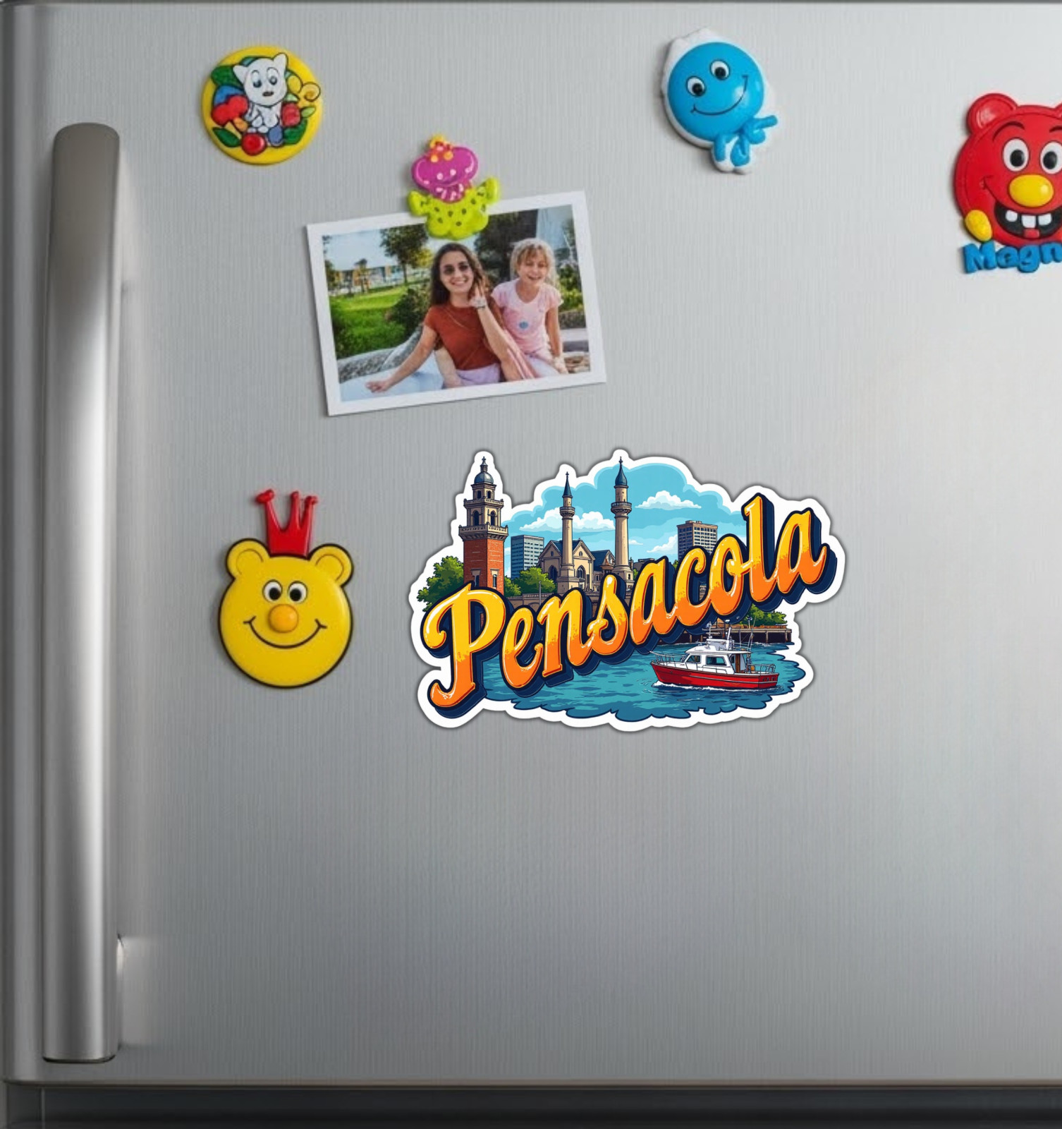 Pensacola Florida Fridge Magnet or Laptop Sticker