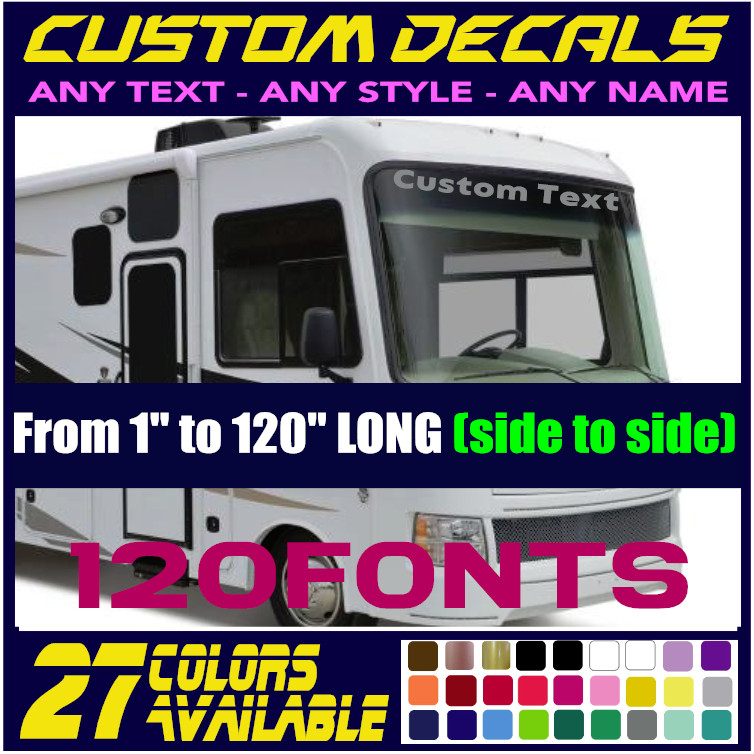 Custom Made Decal Sticker Vinyl For Car, Motorcycle, Truck, Bike, RV,ANY TEXT (7