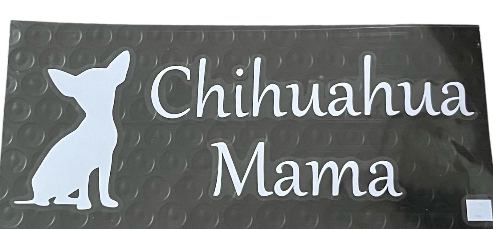 Chihuahua Mama White Car Sticker – Perfect for Laptops & Vehicles!