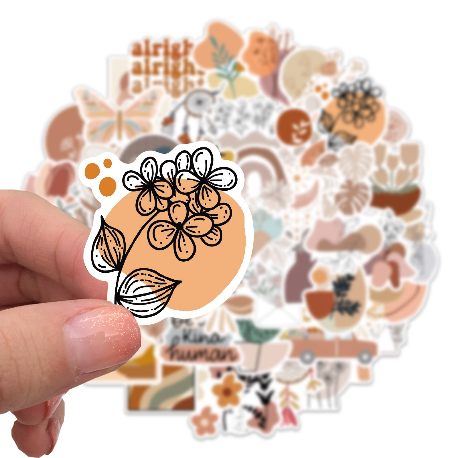 50PC Cottagecore Stickers, Bohemian Retro Boho Aesthetic stickers,214