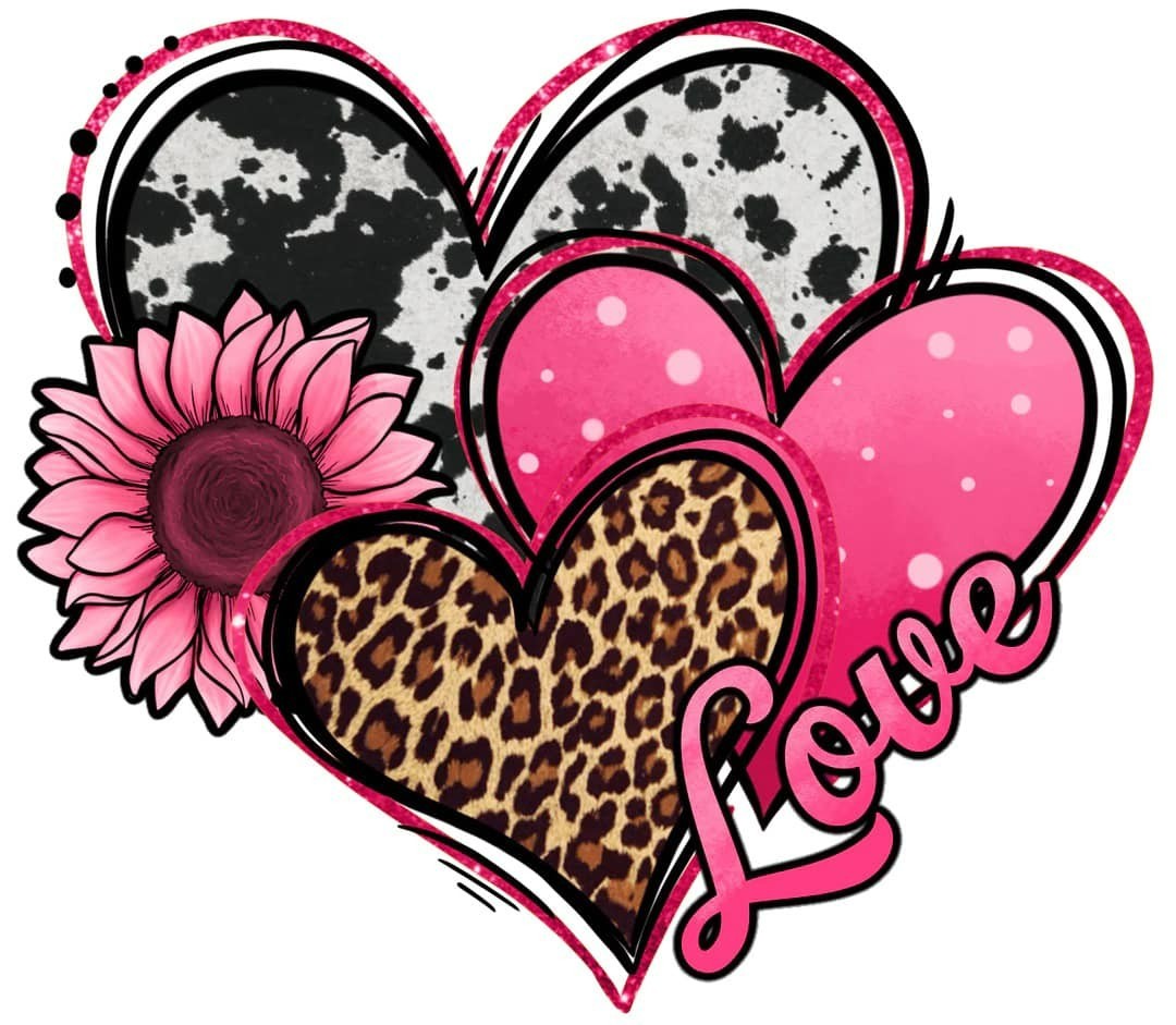 Love Hearts and Flowers Sticker Decal Laptop Wall Mirror Cup Tumblr Locker Bin