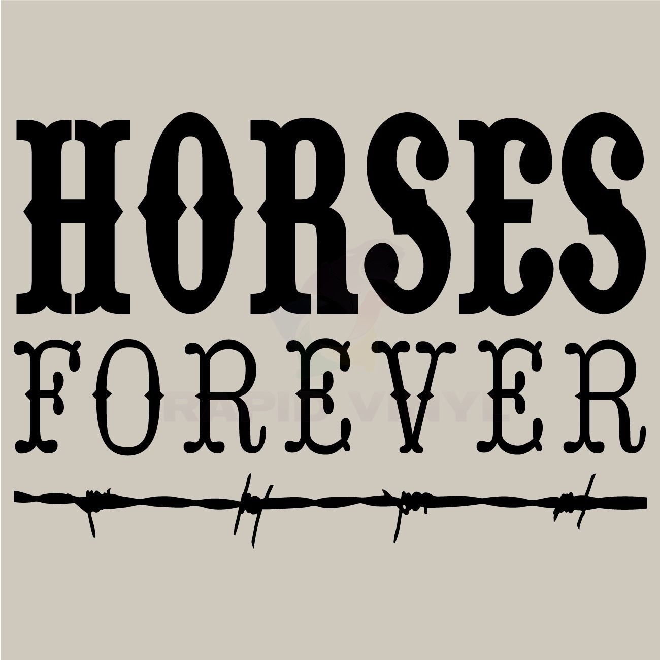 HORSES FOREVER Wall Decal Wall Sticker Home Life Wall Art Decal