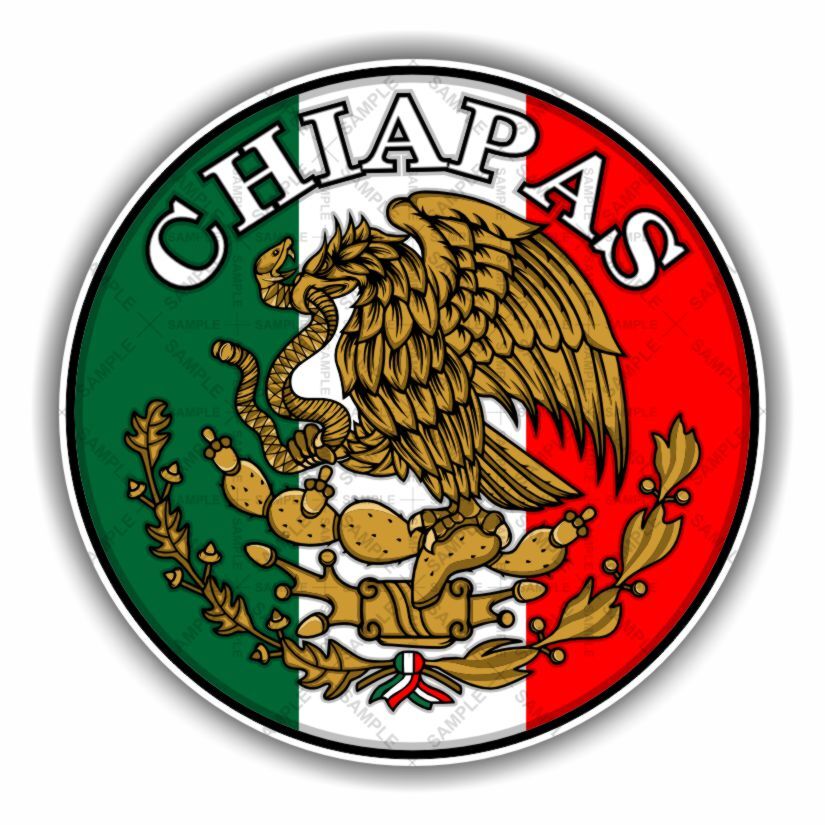 Chiapas Mexico Round Precision Cut Decal