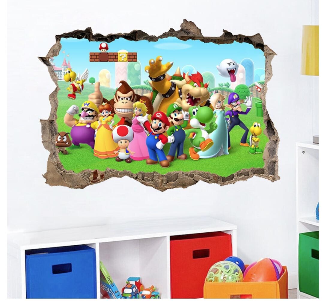 ALL Super Mario Bros Removable Wall Stickers Decal Kids Home Decor ship from U.S
