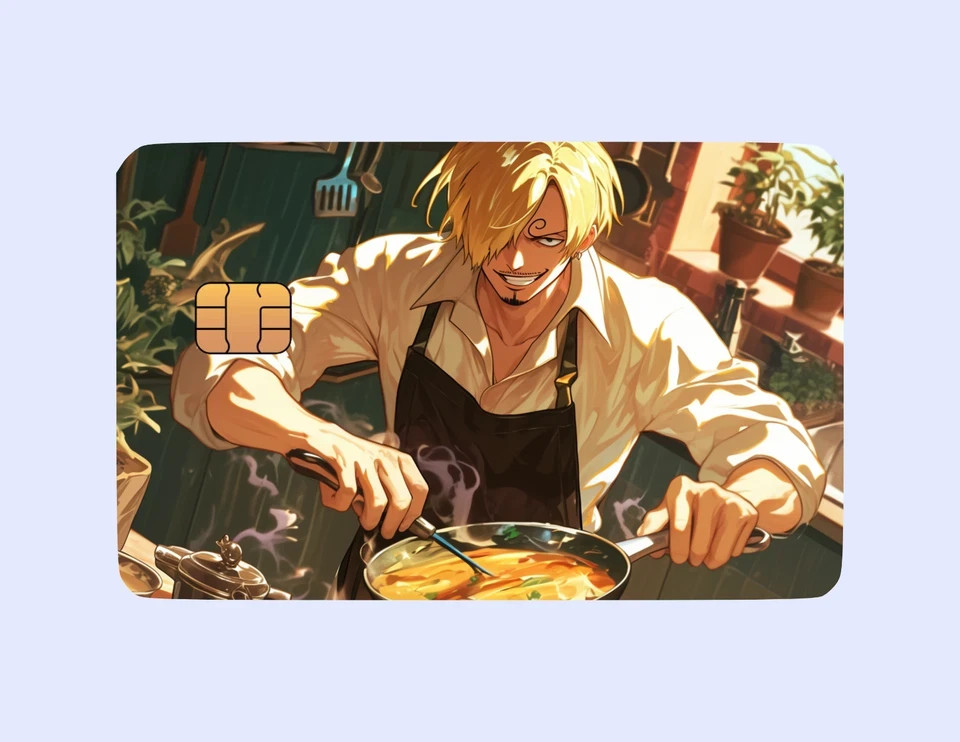 One Piece Anime-Inspired Themed Debit Card Credit Card Skins Debit Credit_Sanji