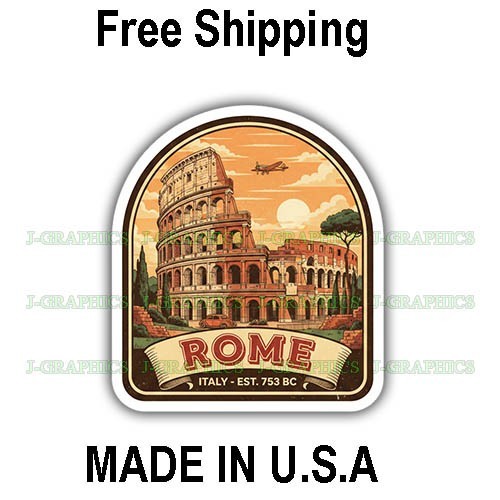 Rome Colosseum Coliseum Italy Sticker Decal B